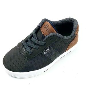 Bass Toddler Gray Canvas No Tie Sneaker Sz 7